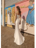 Two Piece Ivory Lace Satin Charming Wedding Dress